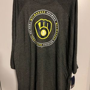 SUPER SOFT Milwaukee Brewers Mens Genuine Merchandise 3/4 sleeve tshirt size XL